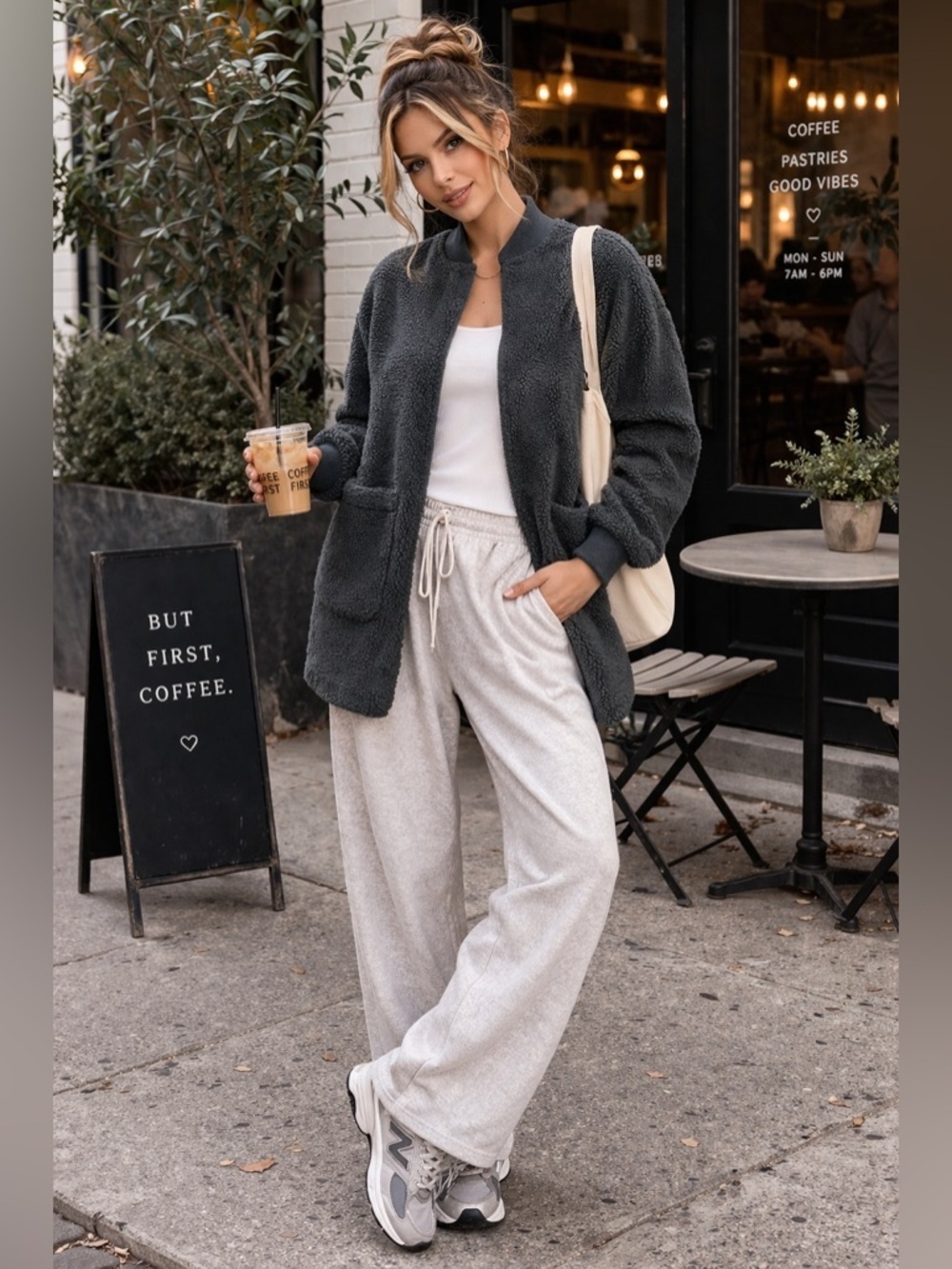 ❄️ EDDIE BAUER Sherpa Fleece Jacket M | Cozy Girl Era Activated 🐻☕ ❄️